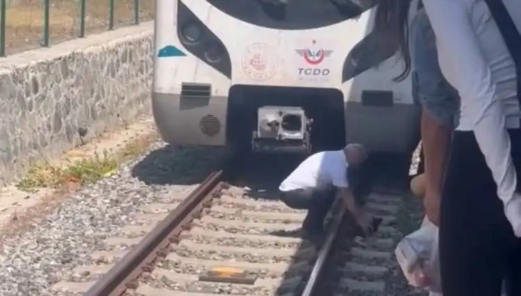 Marmaray Makinistinin Hayvan Sevgisi: Raylardaki Kedi İçin Durdu!
