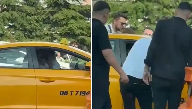 Trafikte Tartıştığı Taksi Şoförüne Yumruk Attı: O Anlar Kamerada