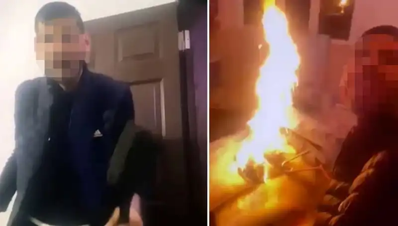 Sosyal Medyadan Canlı Yayın Yapan Genç, Annesinin Evi Alev Alev Yaktı!
