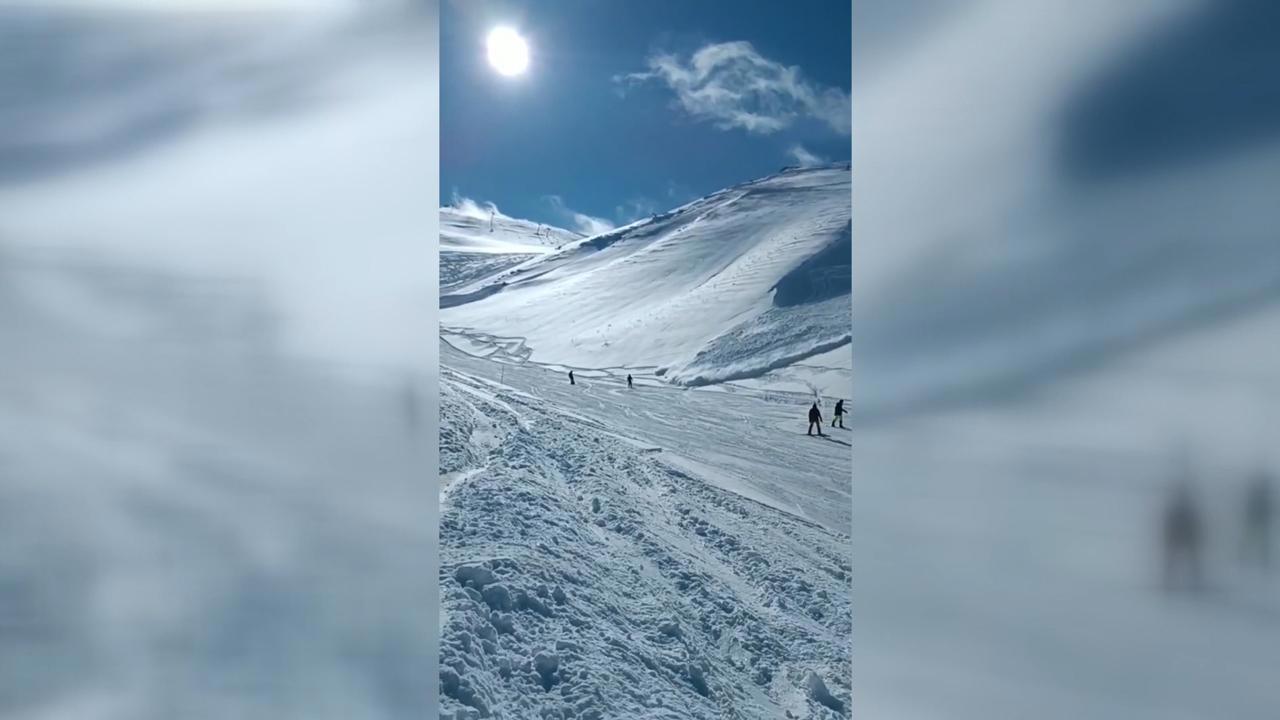 Palandöken Kayak Merkezinde Çığ Düştü