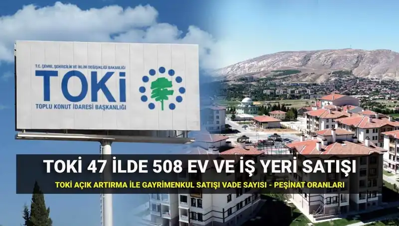 TOKİ 508 Ev ve İş Yeri Satış Yayınlandı: Açık Artırma Detayları ve Peşinat Oranı