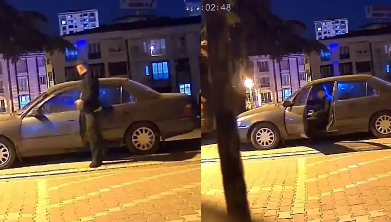 Park Halindeki Otomobili Saniyeler İçinde Çalan Hırsızın Yöntemi Şaşırttı!